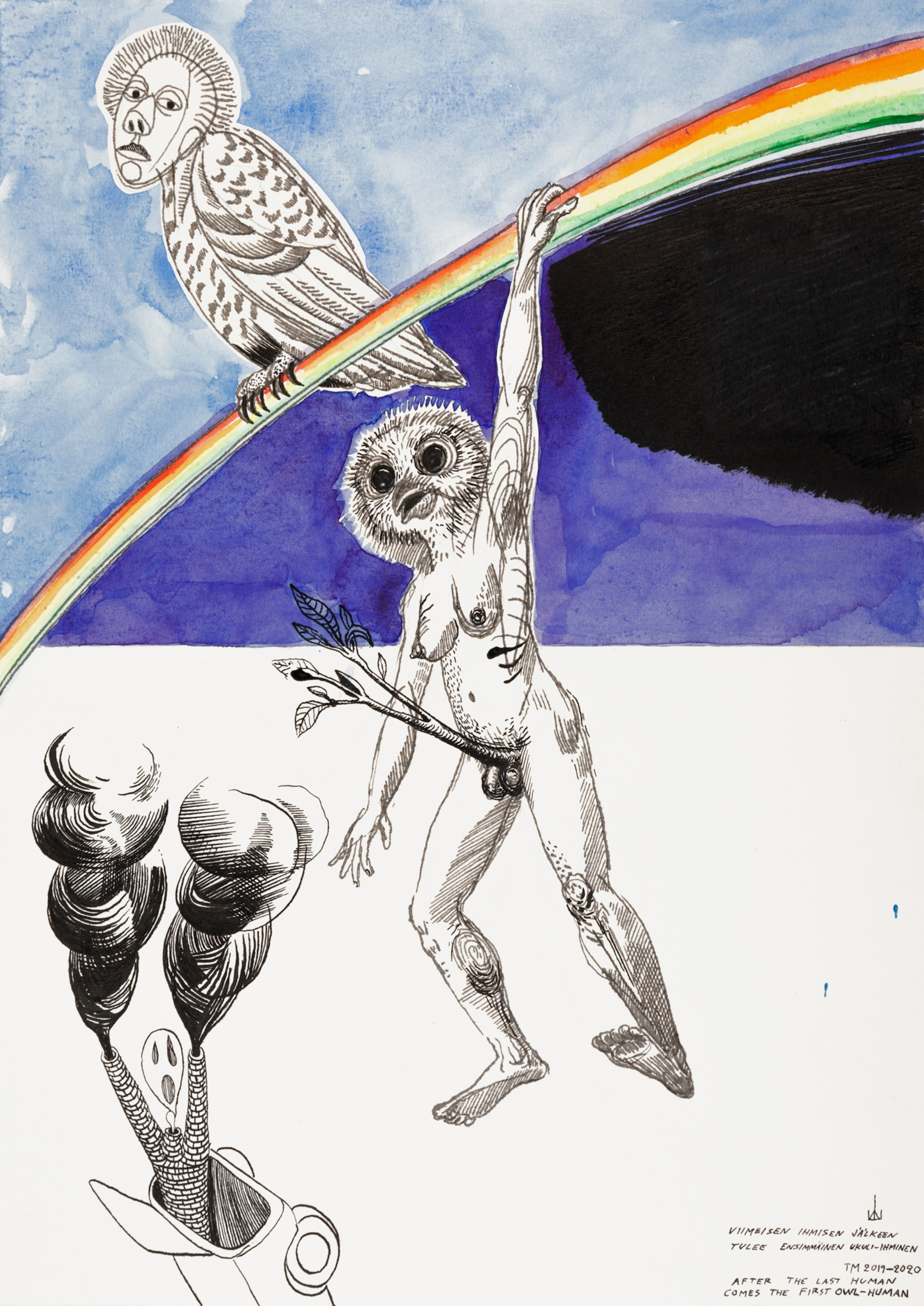 Teemu Mäki: After the Last Human Comes the First Owl-Human.